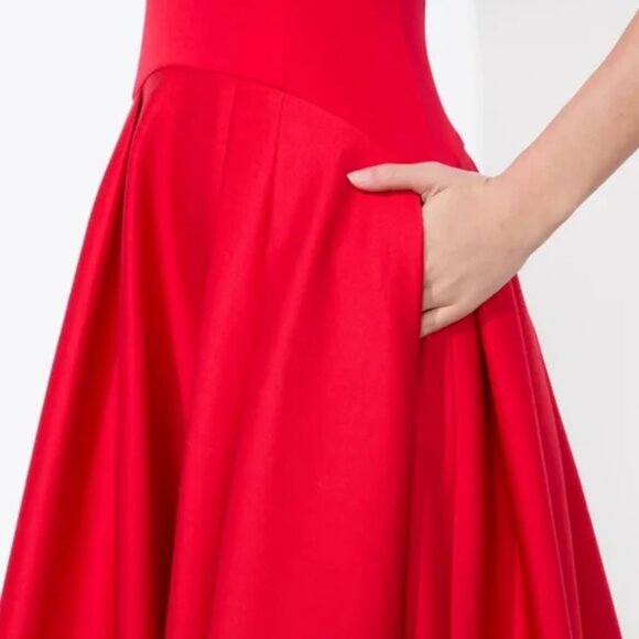 Alice + Olivia ADLEY DROP WAIST MIDI DRESS - Picture 8 of 11